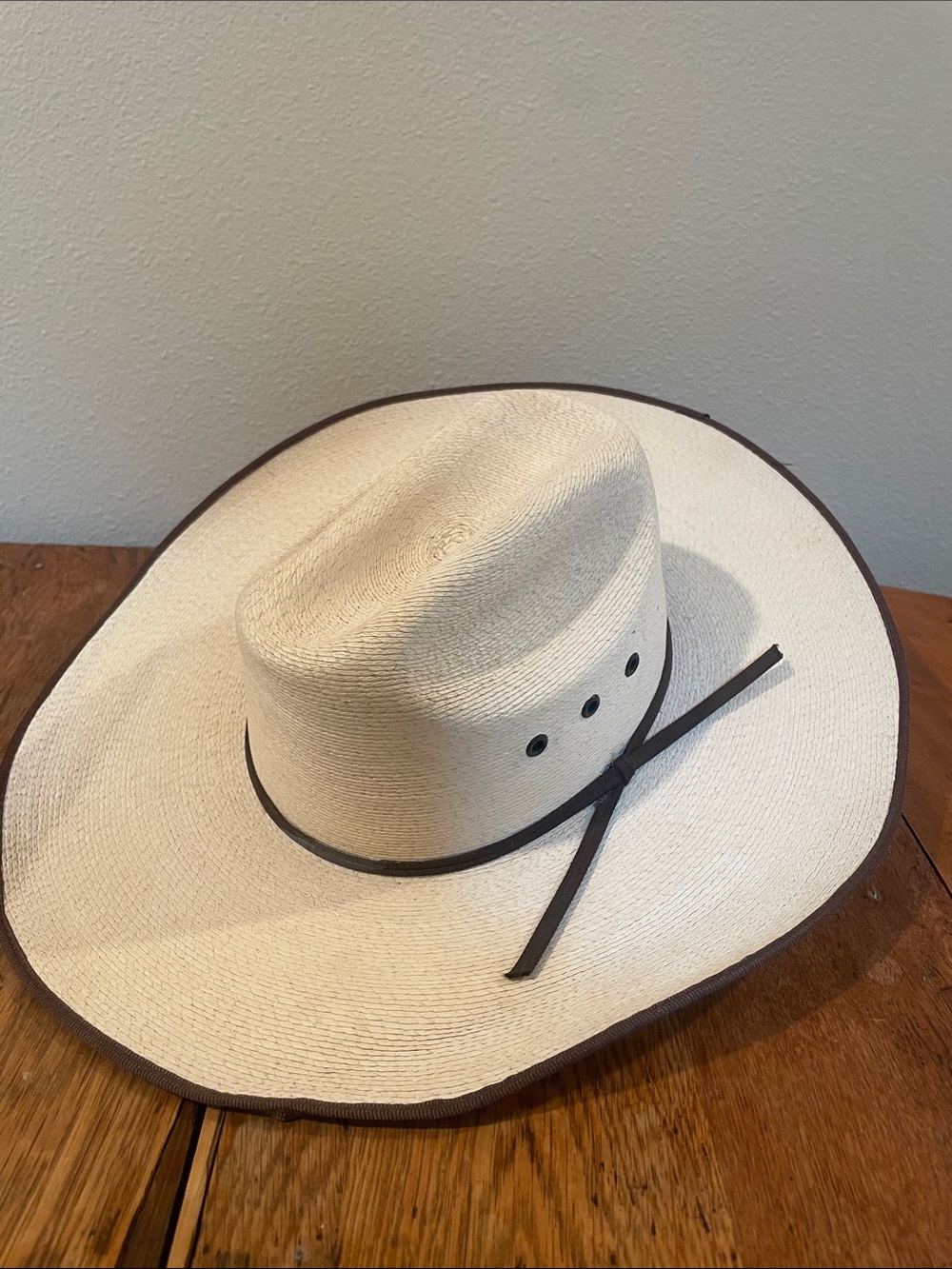 Atwood Hereford 5X Low Crown Palm Leaf Cowboy Hat – Long Oval – 6 7/8